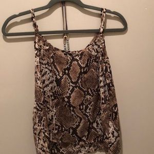 Snake skin tank skinny strapped shirt